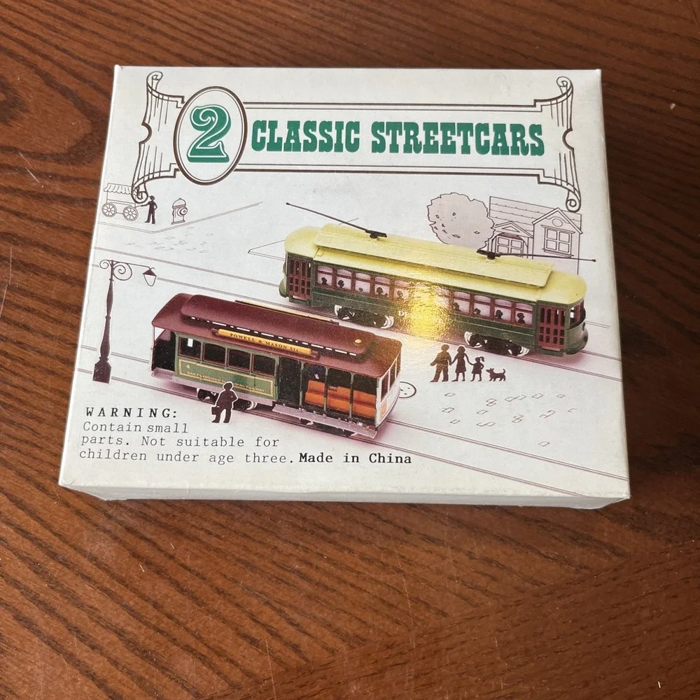 2 Classic Streetcars Desire Trolley & San Francisco Cable Car Great Condition